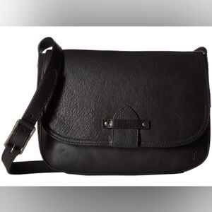 #66 NWT - Frye Olivia Crossbody Black Soft Tumbled Full Grain, Black
